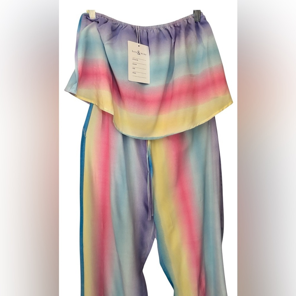 Multicolor Striped Women's Jumpsuit - Picture 3 of 4